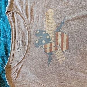 Lucky Brand x Fender guitar peace tee